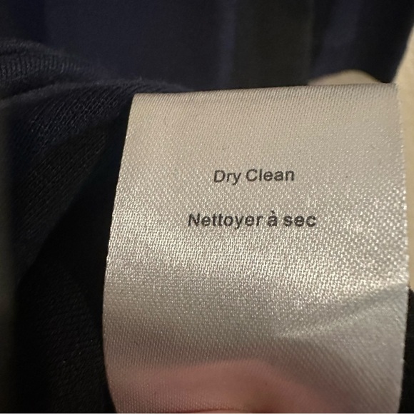 Babaton Scoop Neck Stretch Sheath Dress Navy w/Black Side & Sleeve Panels Size 8 - Picture 7 of 8